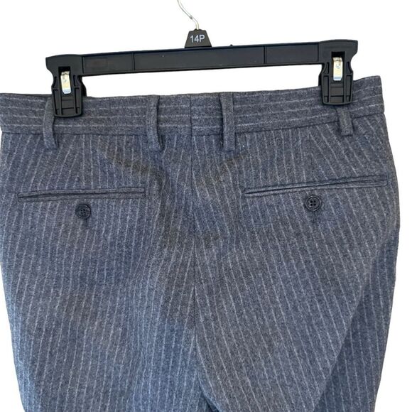 Land’s End Tollegno 3D Wool Tailored Fit Grey Striped Pants. Size 10. - Picture 13 of 13